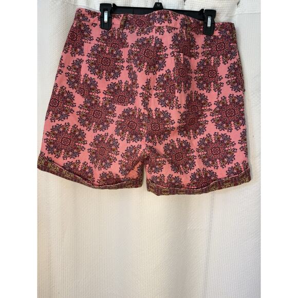 Sundance Women’s Shorts M Multicolor Cuffed Linen Cotton Blend Summer - Picture 6 of 11